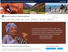 Tablet Screenshot of environmentalpeacebuilding.org